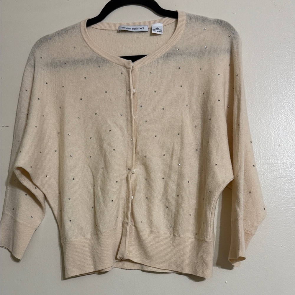 Autumn Cashmere with Crystal embellishments cardigan